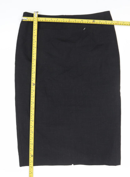 Austin Reed Womens Black Size 10 Pencil Skirt Knee Length Workwear