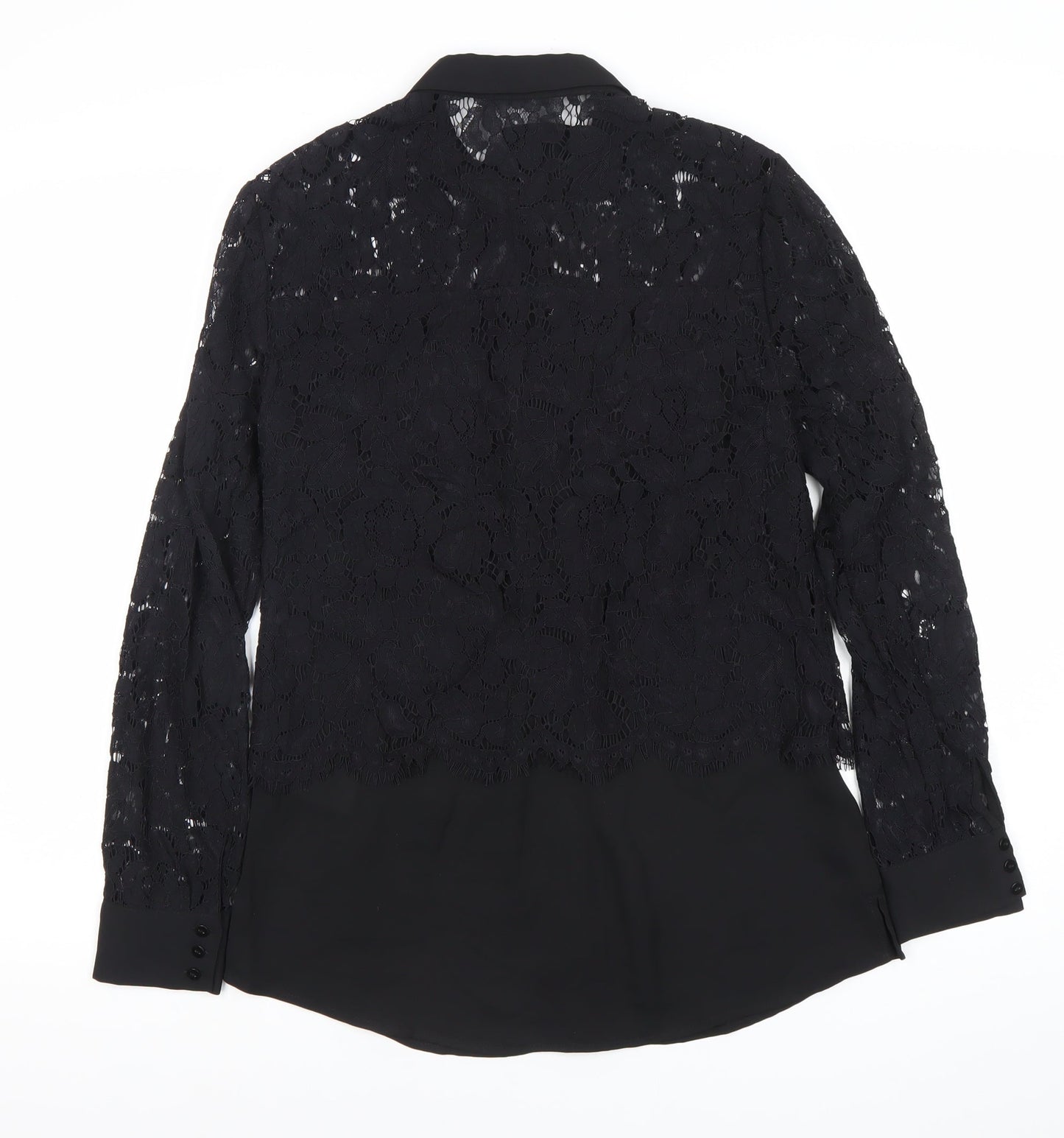 Phase Eight Women’s Black Lace Collar Blouse Size 10