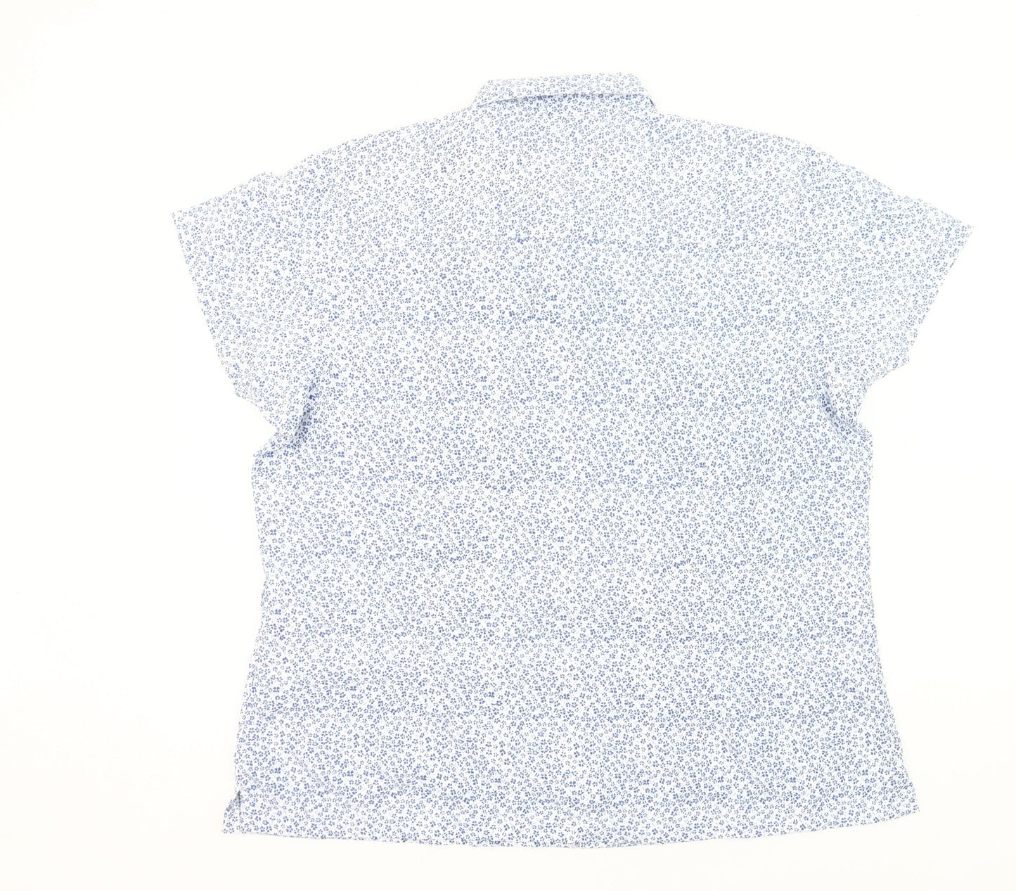 Womens UK Size 20 Regatta Blue Basic Button-Up