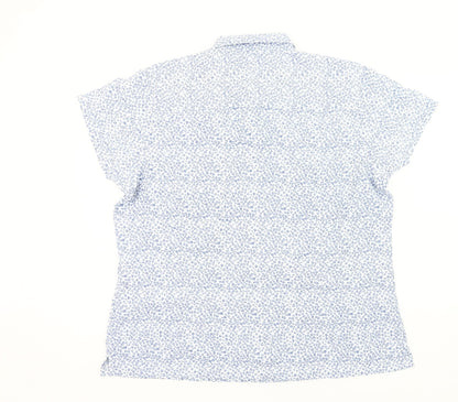 Womens UK Size 20 Regatta Blue Basic Button-Up