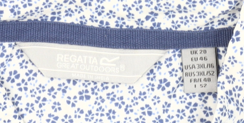 Womens UK Size 20 Regatta Blue Basic Button-Up
