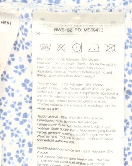 Womens UK Size 20 Regatta Blue Basic Button-Up
