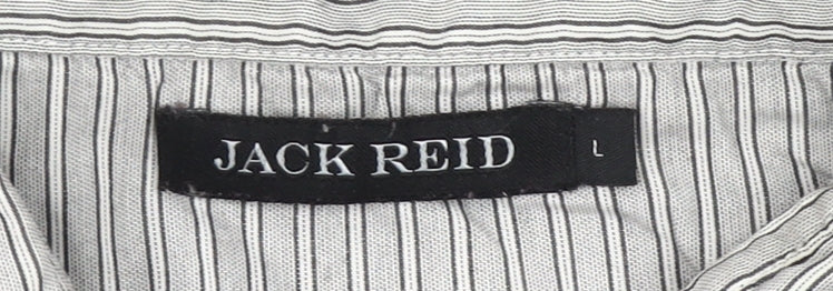 Jack Reid Men’s Black V-Neck Knit Jumper Size L Cotton Blend