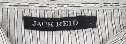 Jack Reid Men’s Black V-Neck Knit Jumper Size L Cotton Blend