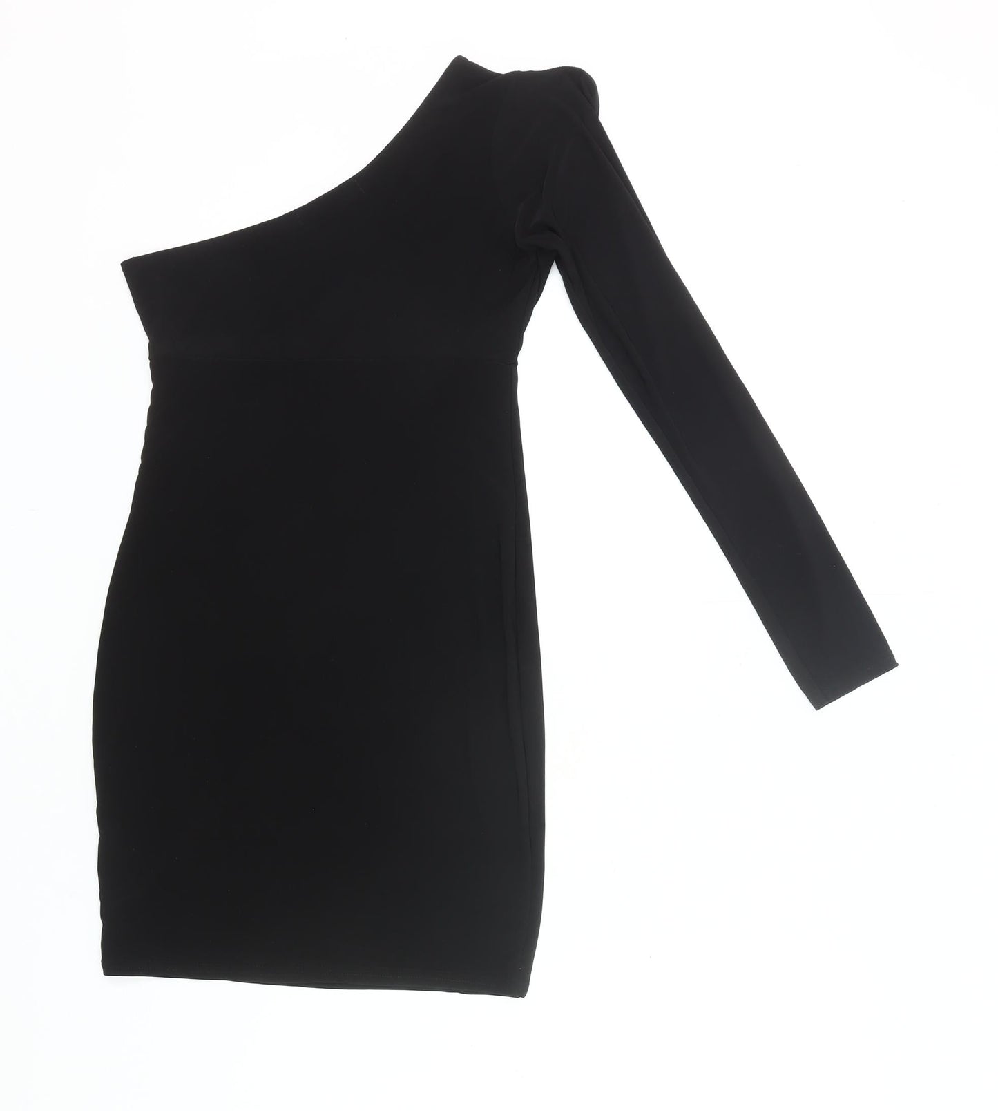MISSPAP Women’s Black Size 8 One Shoulder Bodycon Mini Dress