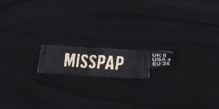 MISSPAP Women’s Black Size 8 One Shoulder Bodycon Mini Dress