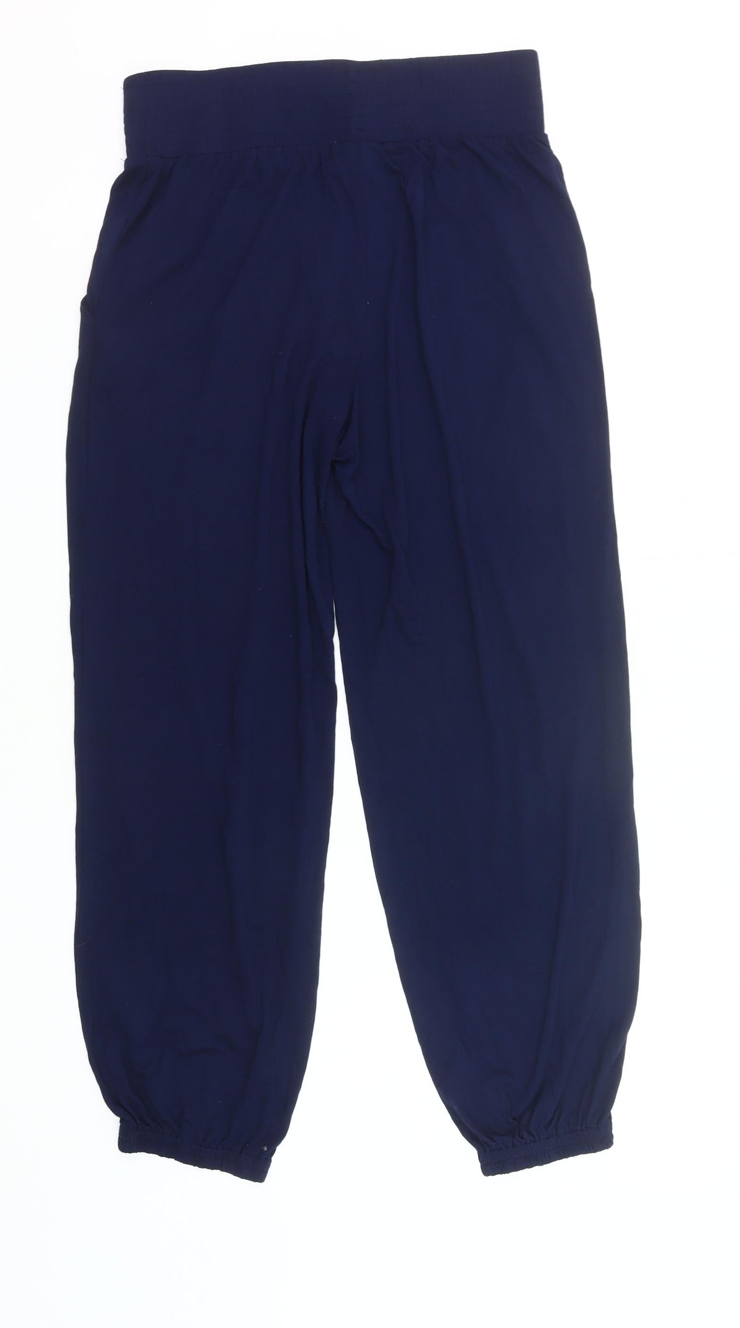 Cucumber Womens Blue Small Jogger Trousers Lightweight Elastic Waist