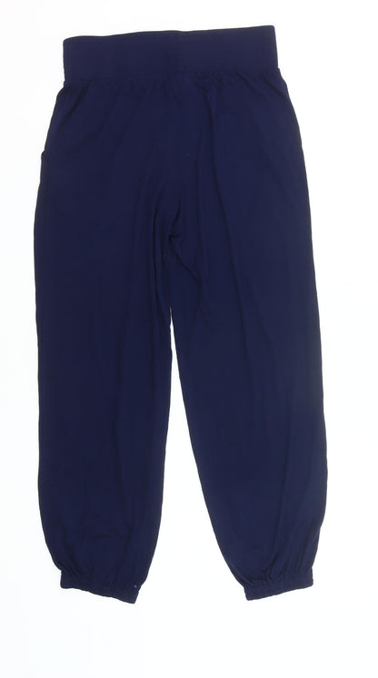 Cucumber Womens Blue Small Jogger Trousers Lightweight Elastic Waist