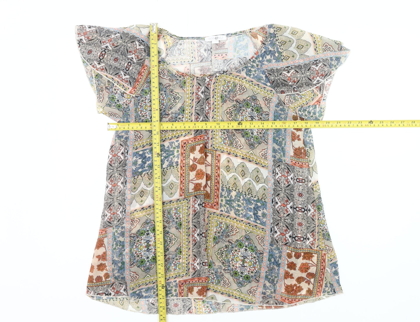 Roz & Ali Women’s Multicoloured Petite L Tunic Blouse Top
