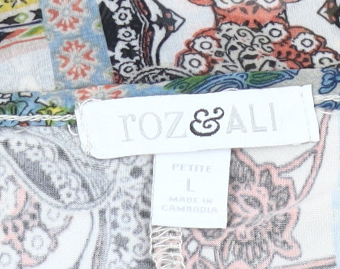Roz & Ali Women’s Multicoloured Petite L Tunic Blouse Top