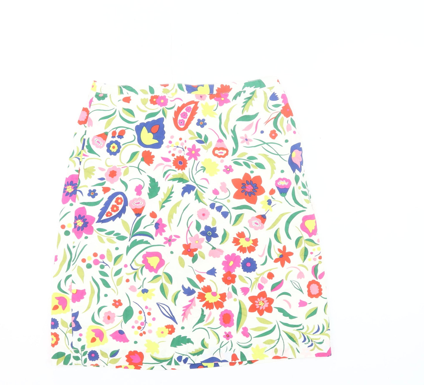 Boden Women’s Multicoloured Floral Cotton Pencil Skirt Size 10