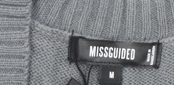 Missguided Women’s Grey Cable Knit Sleeveless Vest Jumper Size M