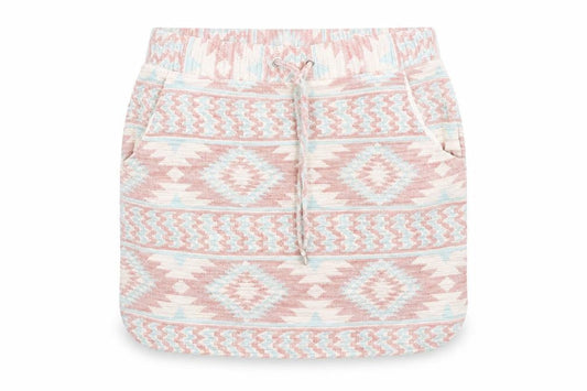 Next Womens Aztec Knit Skirt Pink Blue Beige Size 14 Casual