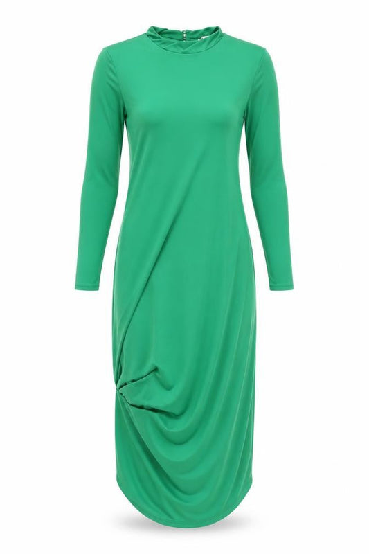 Zara Women Green Size 8 Midi Bodycon Dress Long Sleeve Party