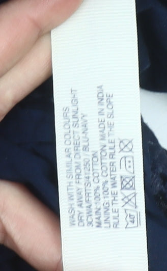 Fat Face Women’s Blue Cotton Lace Skirt Size 18 Knee Length