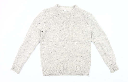 FatFace Men’s Grey Wool Blend Pullover Jumper Size M Crew Neck