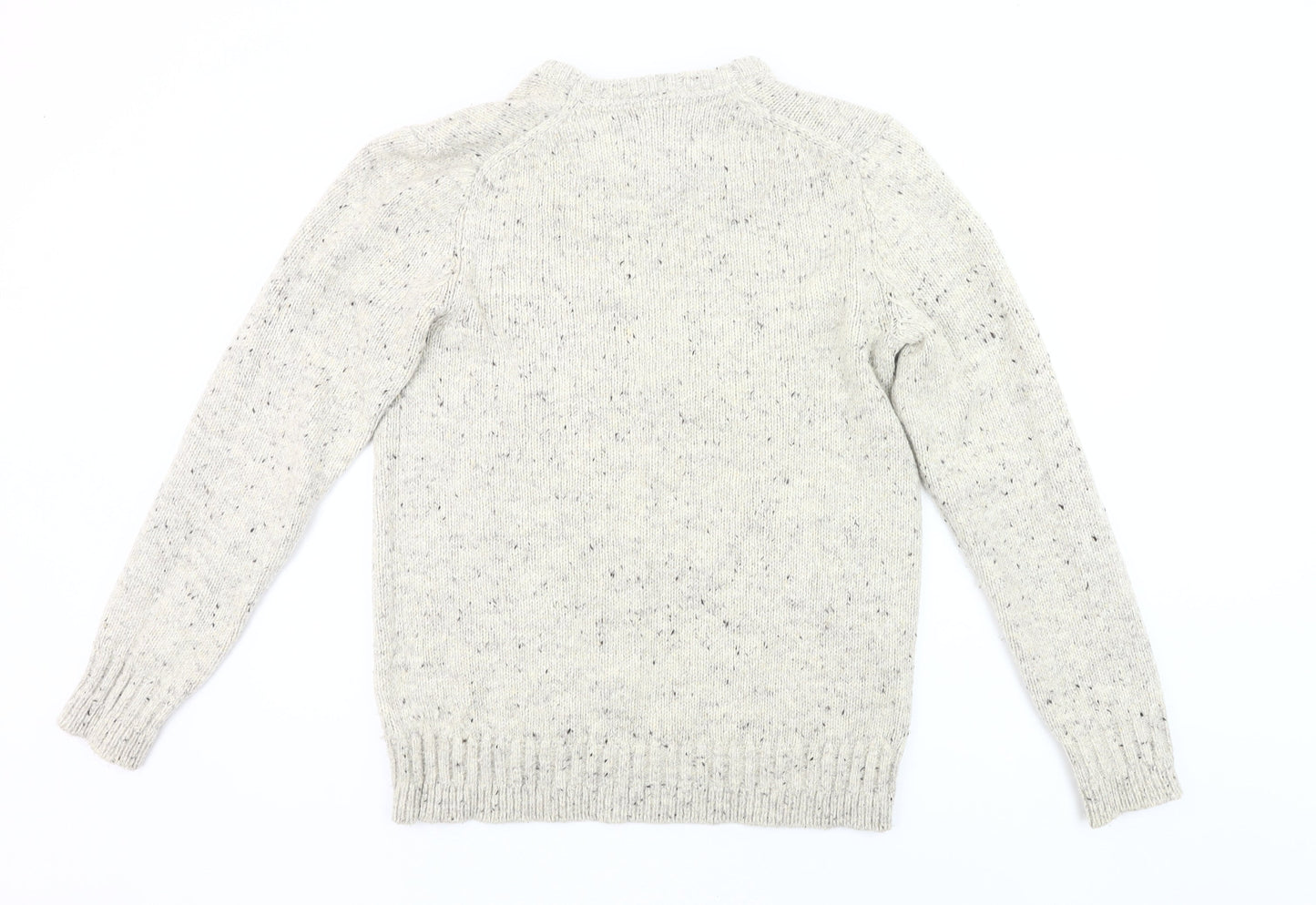 FatFace Men’s Grey Wool Blend Pullover Jumper Size M Crew Neck