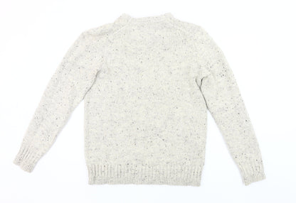 FatFace Men’s Grey Wool Blend Pullover Jumper Size M Crew Neck