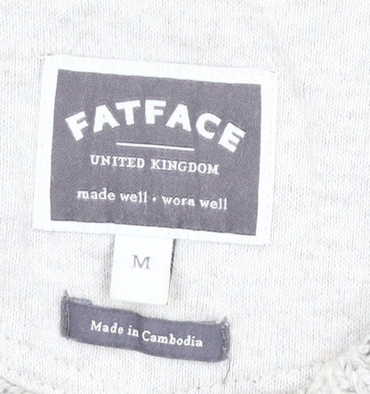 FatFace Men’s Grey Wool Blend Pullover Jumper Size M Crew Neck