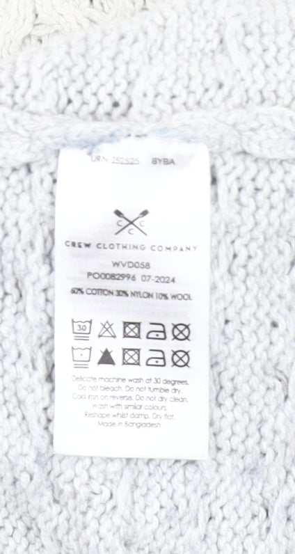 Crew Clothing Women’s Grey Roll Neck Cable-Knit Jumper Size 10