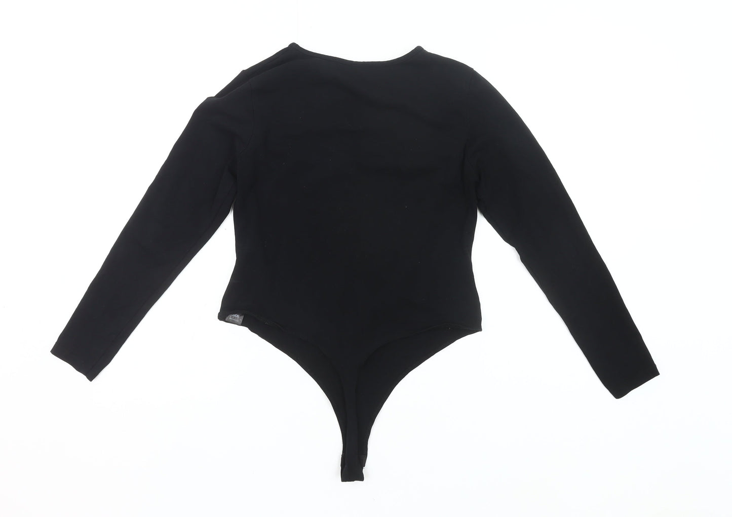 ASOS Women’s Black Long Sleeve Bodysuit UK 12 Cotton Stretch