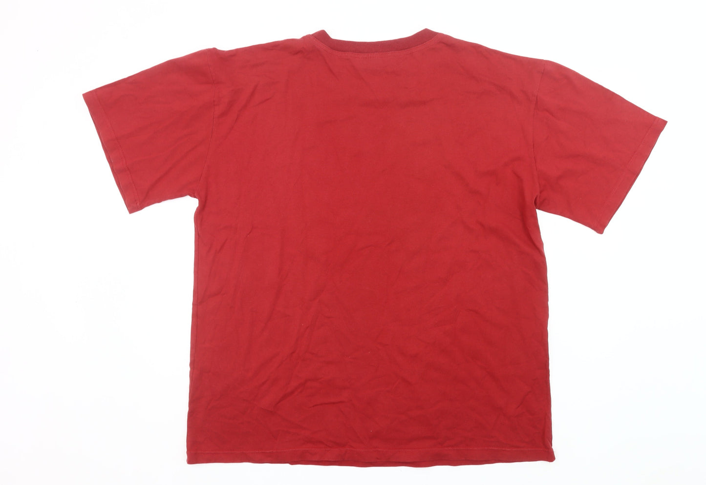 Top Heavy Men’s Red XL Broncos League Vintage Sports Graphic T-Shirt