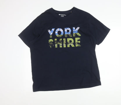 Mountain Warehouse Men's XL Blue Yorkshire Graphic T-Shirt UV Protection