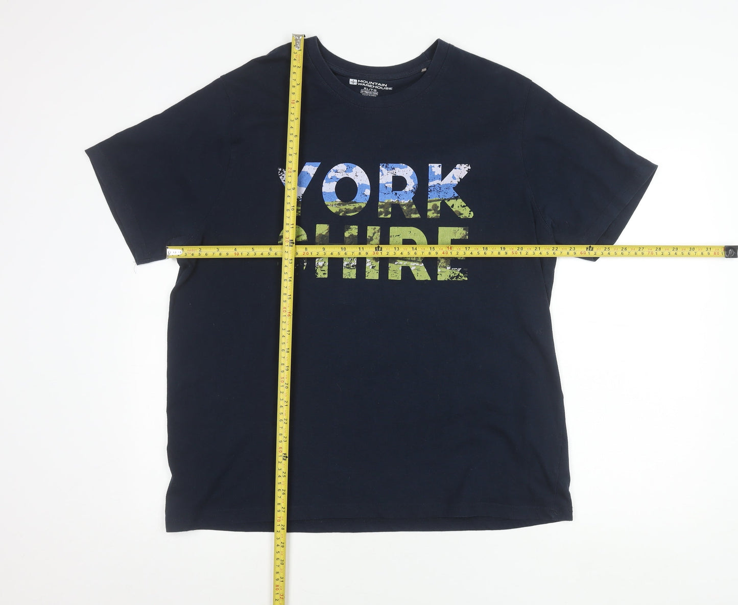 Mountain Warehouse Men's XL Blue Yorkshire Graphic T-Shirt UV Protection