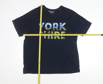 Mountain Warehouse Men's XL Blue Yorkshire Graphic T-Shirt UV Protection