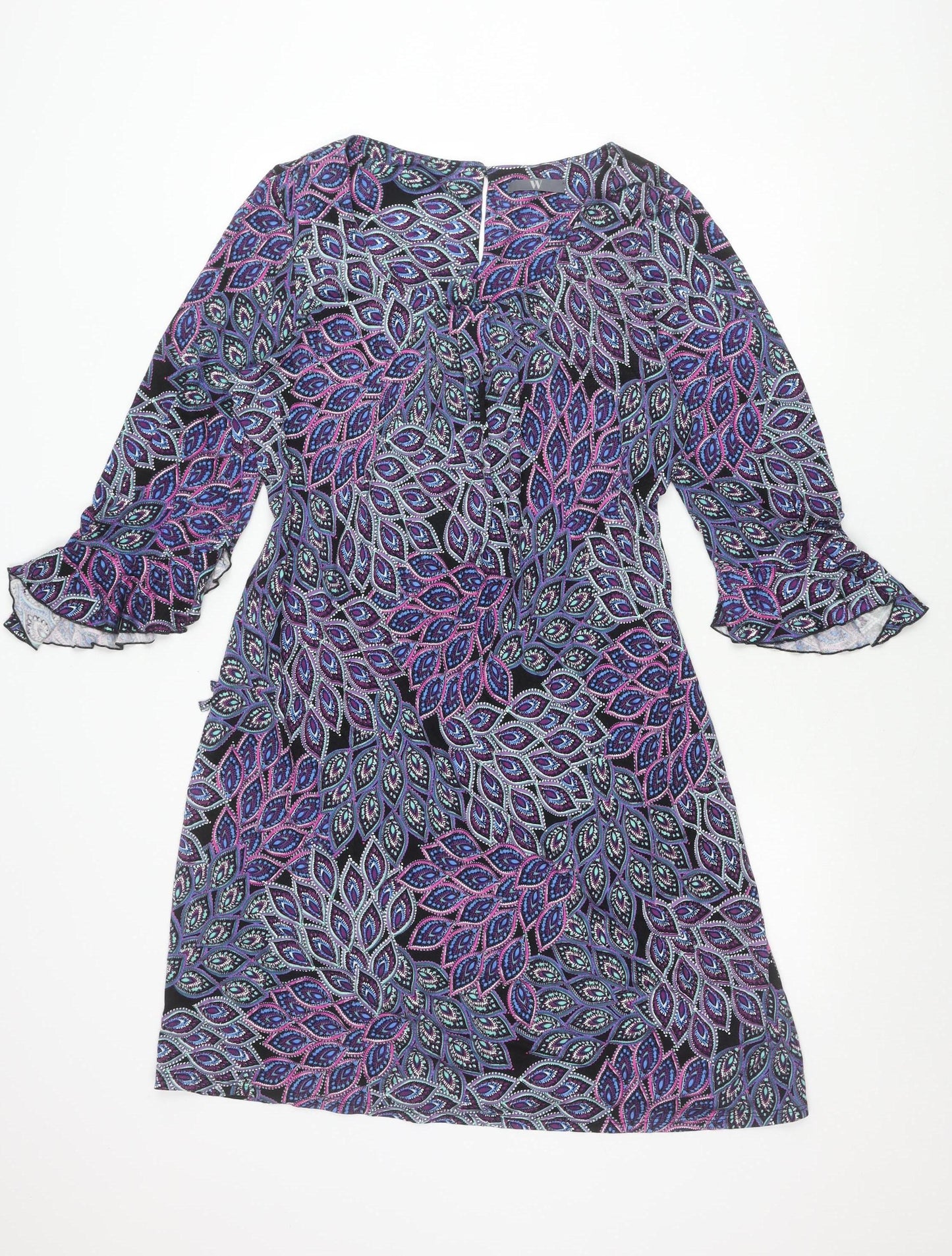 BHS Women’s Multicoloured Paisley Shift Dress Size 18 Viscose