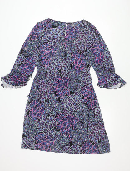 BHS Women’s Multicoloured Paisley Shift Dress Size 18 Viscose