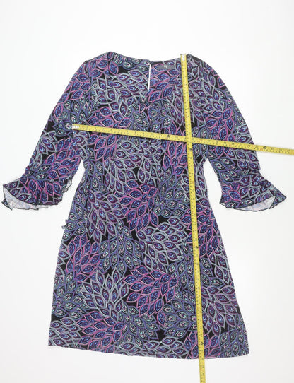 BHS Women’s Multicoloured Paisley Shift Dress Size 18 Viscose