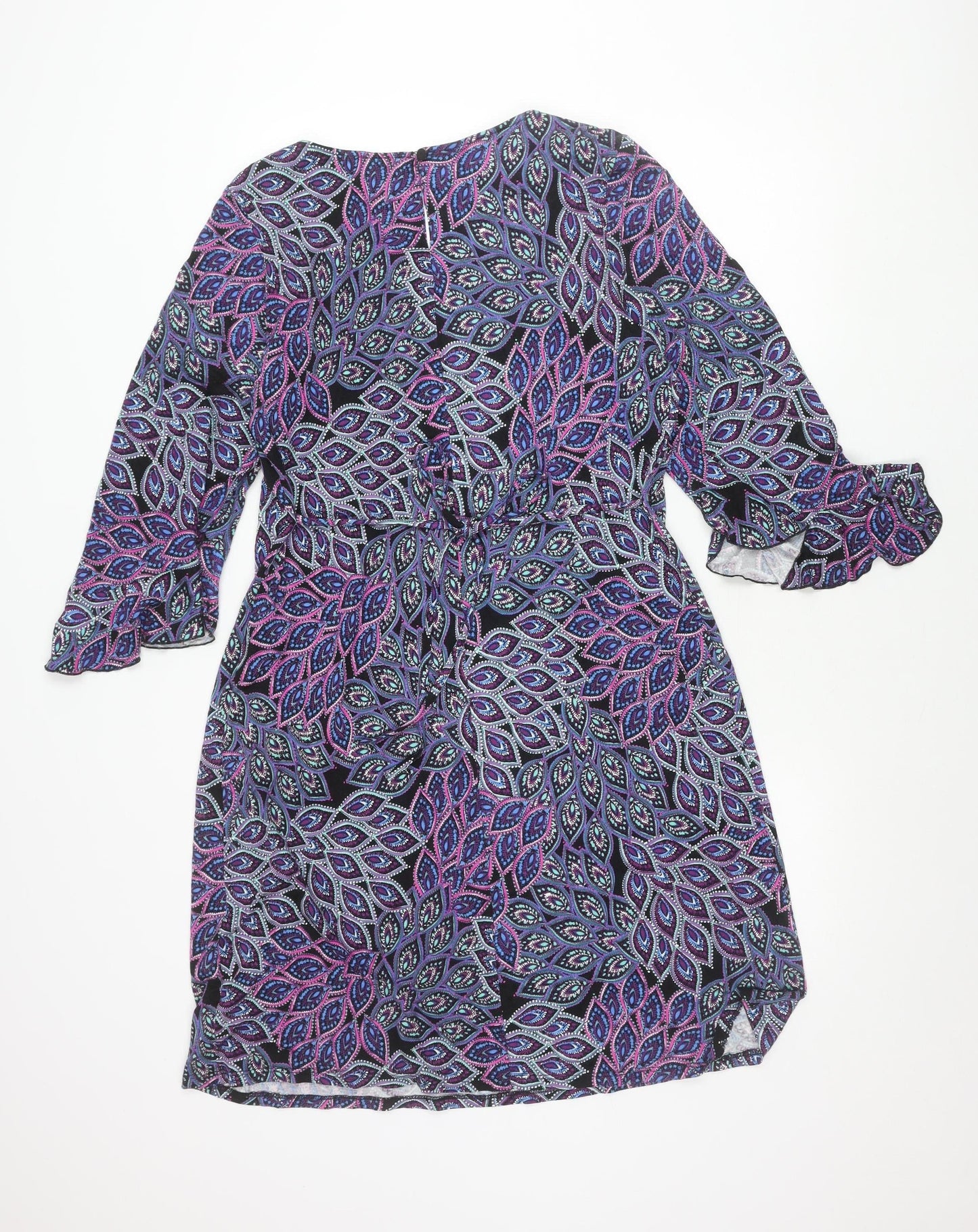 BHS Women’s Multicoloured Paisley Shift Dress Size 18 Viscose