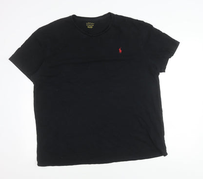 Ralph Lauren Mens Black XL Polo Logo Crew Neck Cotton T-Shirt