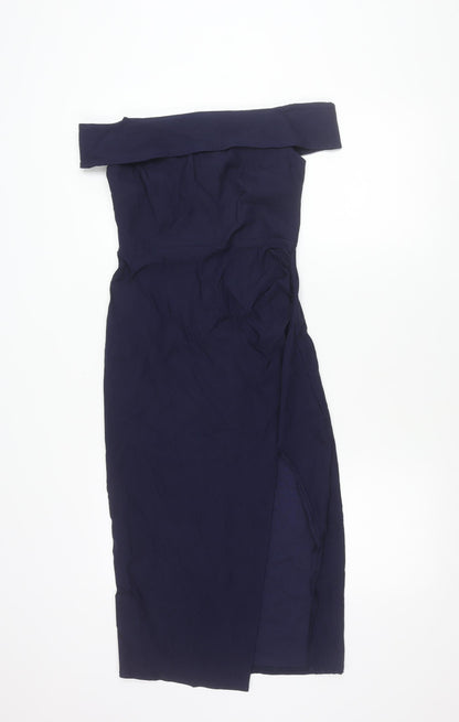 True Violet Women's Blue Size 10 Off Shoulder Bodycon Dress