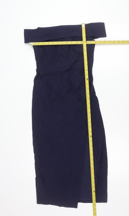 True Violet Women's Blue Size 10 Off Shoulder Bodycon Dress