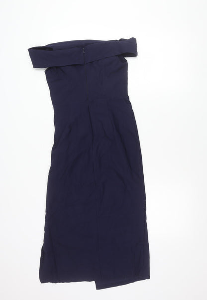 True Violet Women's Blue Size 10 Off Shoulder Bodycon Dress