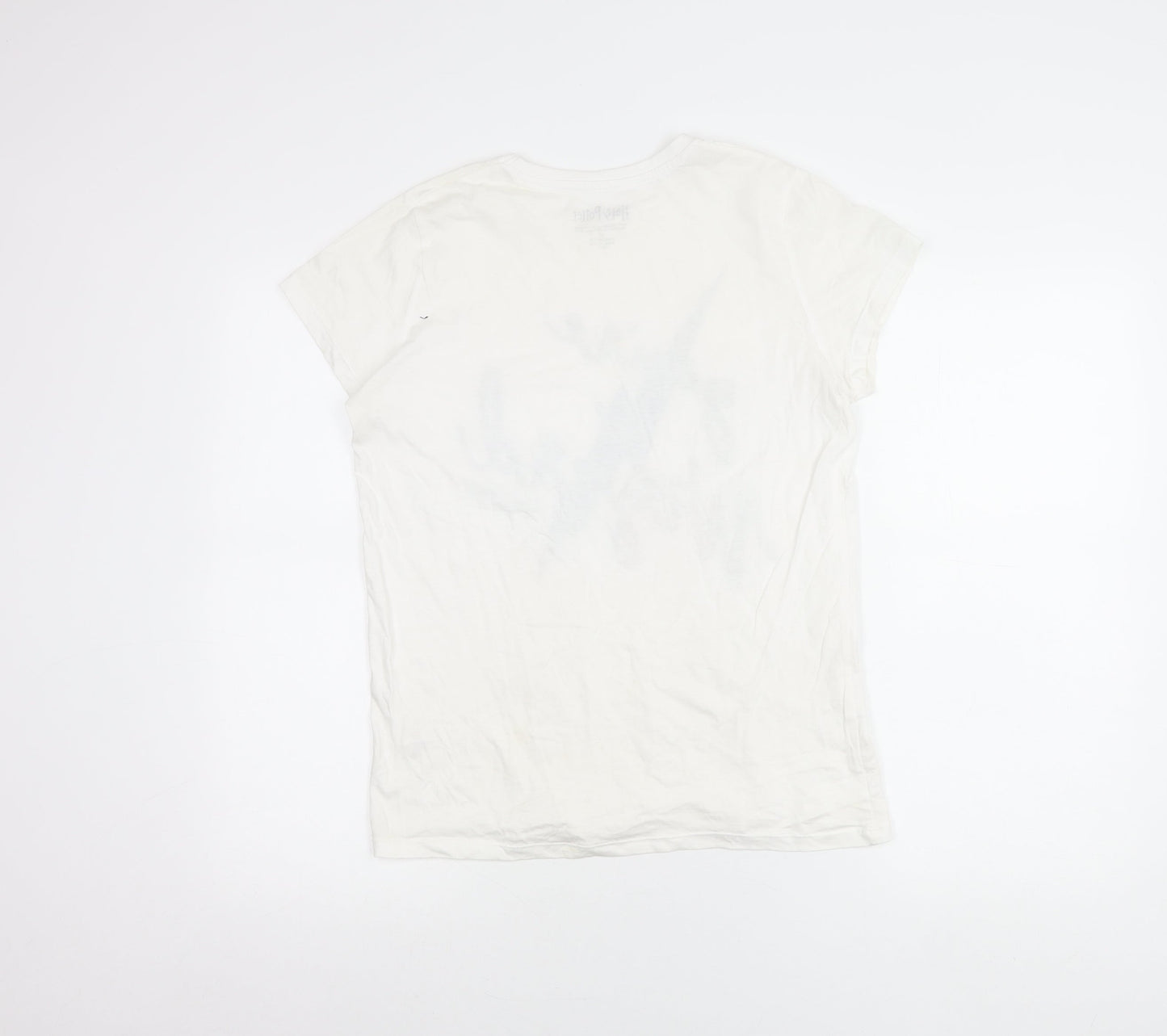 Harry Potter Women White T-Shirt Size 10 Short Sleeve Cotton
