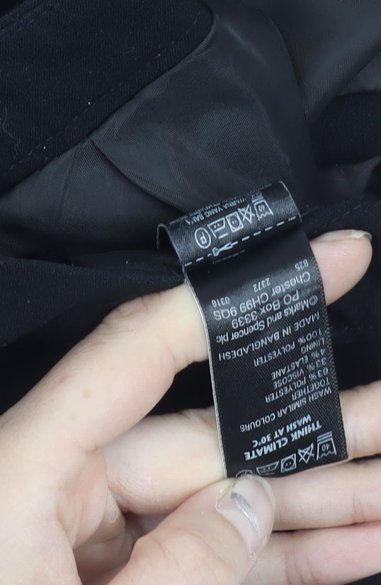 Marks and Spencer Womens Black Size 12 Pencil Skirt Workwear