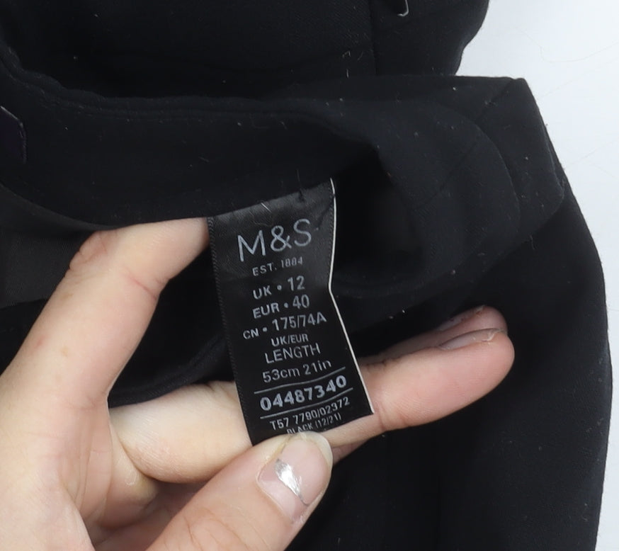 Marks and Spencer Womens Black Size 12 Pencil Skirt Workwear