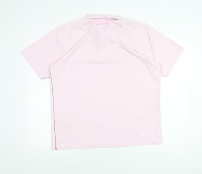 Calvin Klein Men’s Pink Polo Shirt L Short Sleeve Golf Polyester