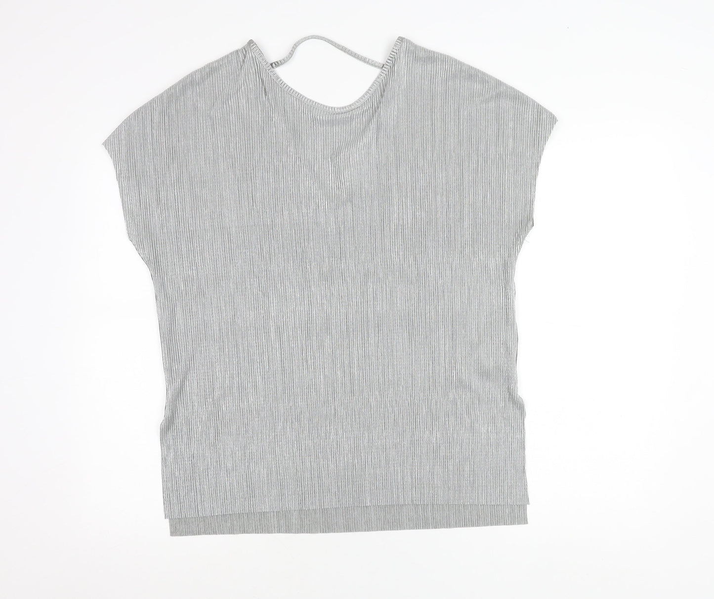 Apricot Women’s Silver Size 12 Round Neck Short Sleeve Top
