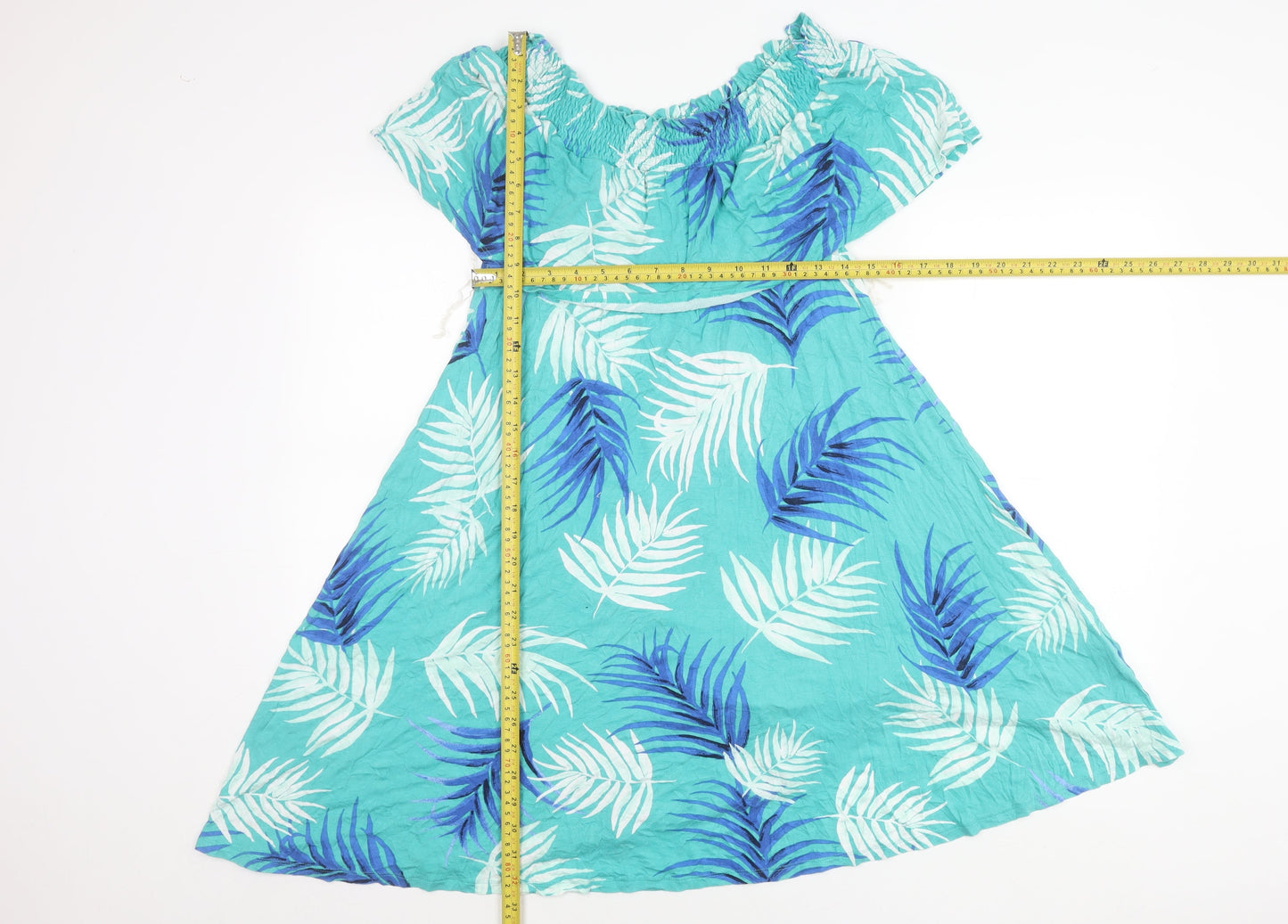 Marks and Spencer Womens Tropical Multicoloured A-Line Dress Size 12