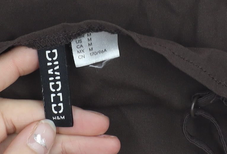 H&M Women Brown Camisole Tank Top Size 12 Slim Fit Stretch