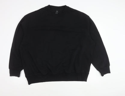 Marks and Spencer Womens Black 2XL Oversized Fit Sweatshirt