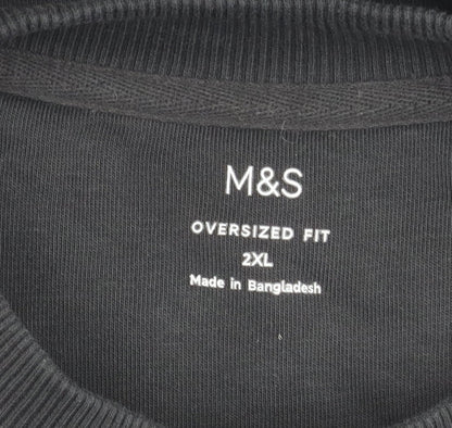 Marks and Spencer Womens Black 2XL Oversized Fit Sweatshirt