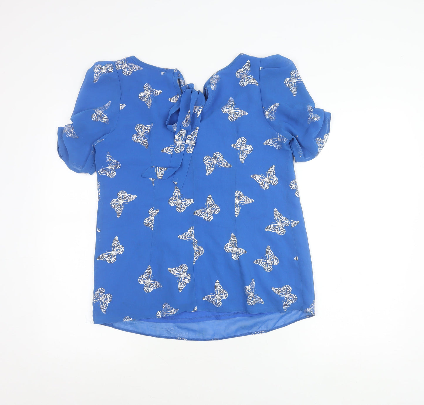 Wallis Women’s Blue Butterfly Print Tunic Blouse Size S