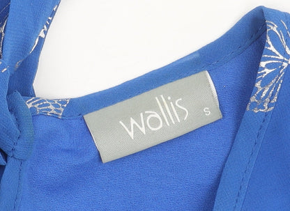 Wallis Women’s Blue Butterfly Print Tunic Blouse Size S