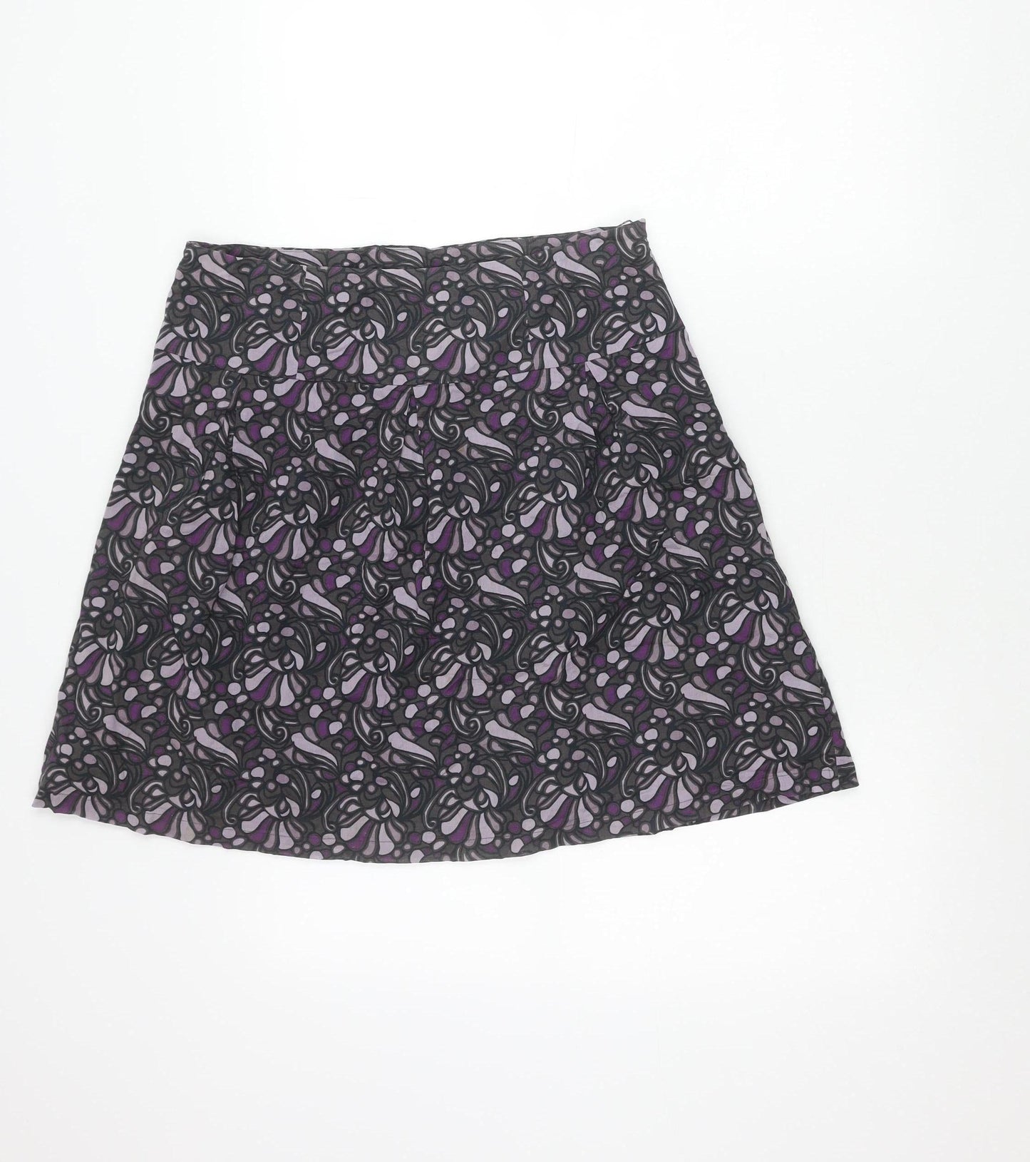 Part Two Women's Multicoloured Floral A-Line Cotton Skirt Size 12
