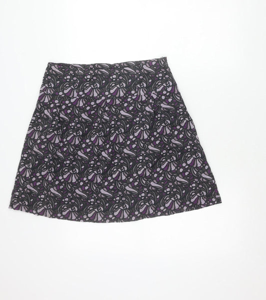 Part Two Women's Multicoloured Floral A-Line Cotton Skirt Size 12